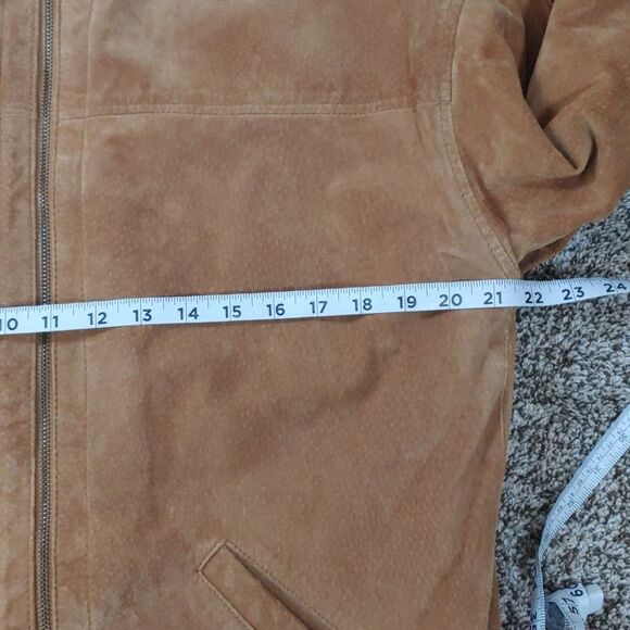 VTG Adler Collection Suede Leather Jacket Unisex Faux Fur Lined Coat Size S - Picture 6 of 10